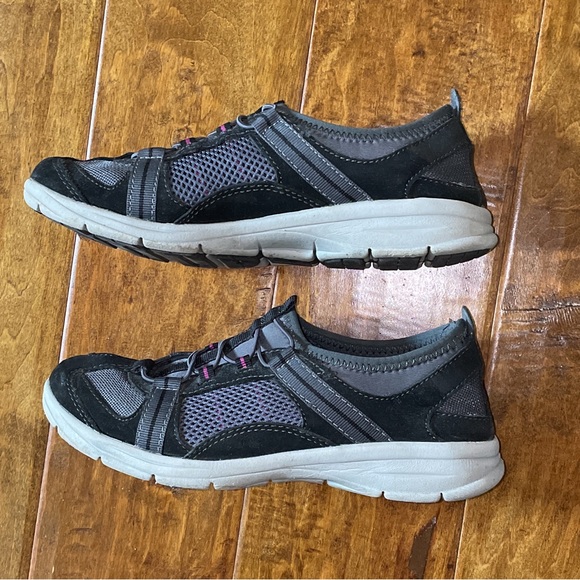 Easy Spirit Maiyat 6.5 6 1/2 38 Sneakers Shoes Slip Ons Gray Black Purple - Picture 1 of 13